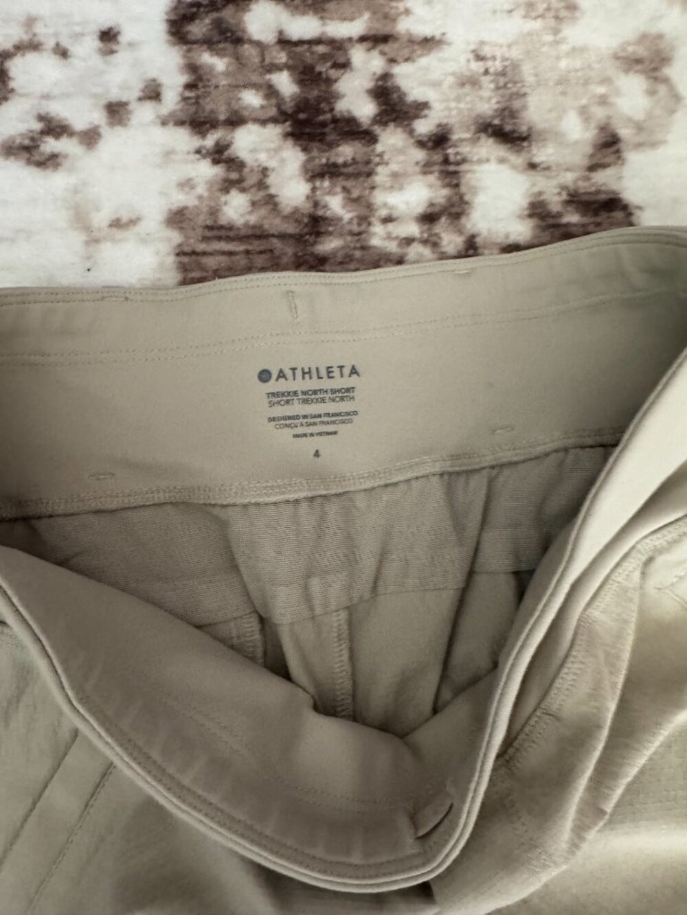 Athleta Trekkie North Short Ecru 4 - Picture 2 of 2